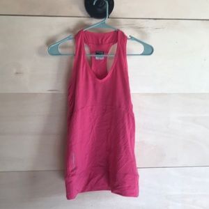 Icebreaker Merino Wool Pink Racerback Tank
